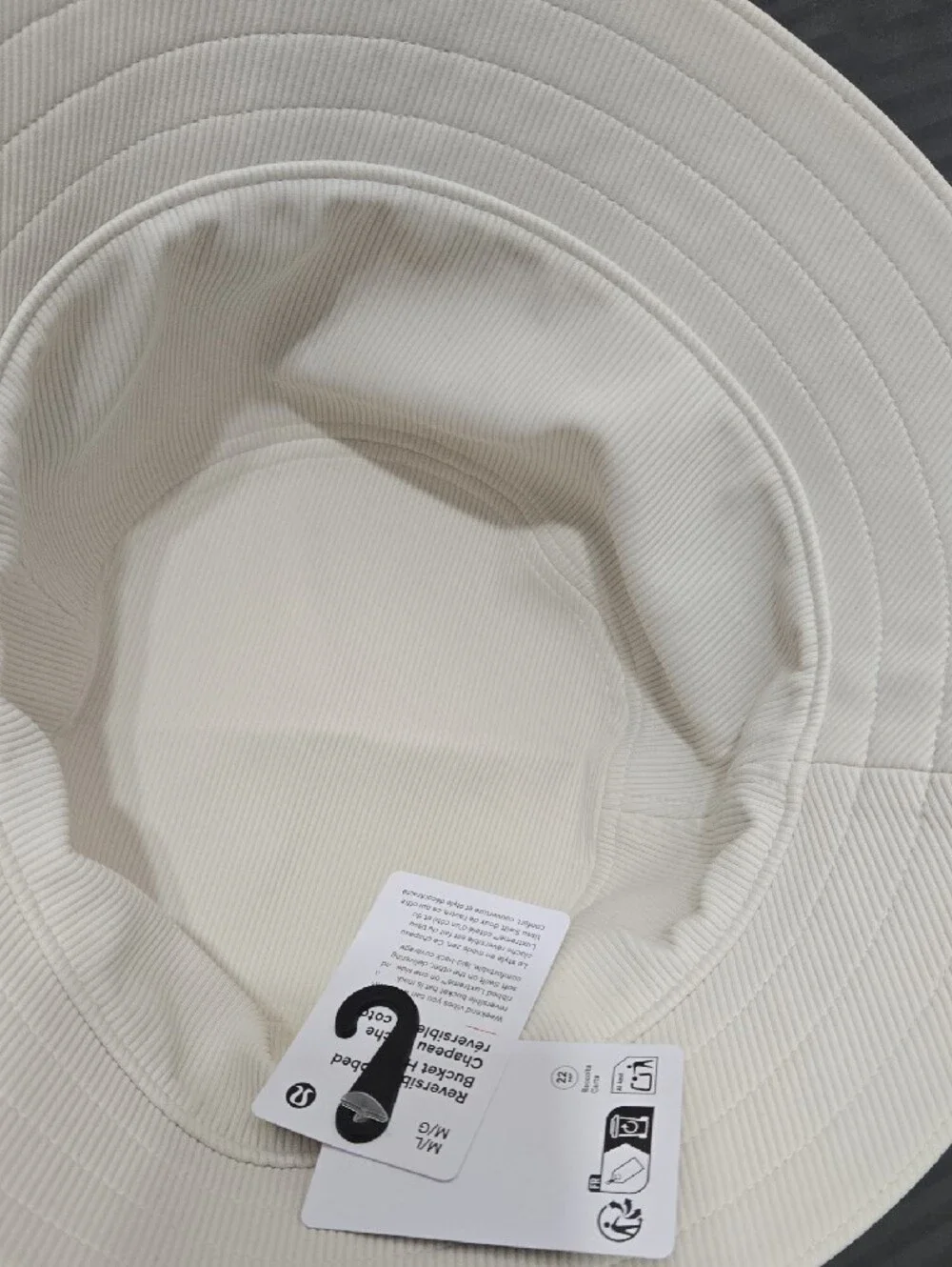 lululemon athletica Off-White Ribbed Bucket Hat